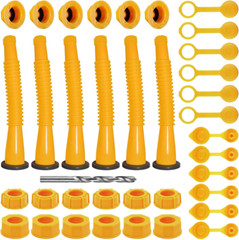 6X Replacement Gas Can Spout Nozzle Vent Kit for Plastic Gas Cans Old Style Cap
