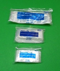 Zippit Zip Slide Lock Bags 2” Assorted 2mil Baggies 100 @ 2×2 2×4 2×8 Reclosable