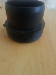 USA HDW MFG/U S HARDWARE 1 each 3-Inch Black Male RV Sewer Outlet Adapter