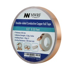 0.5″ x 33 feet Copper Foil Tape Conductive EMI Shielding; US Stock Fast Ship