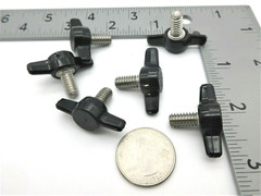 1/4″ X 3/4″ Thumb Screws Tee Wing Bolt HD Delrin Head SS thread 4 per package