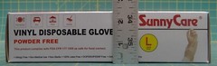 (Case of 10 Boxes) SunnyCare 7803 Powder Free Vinyl Disposable Gloves Size Large