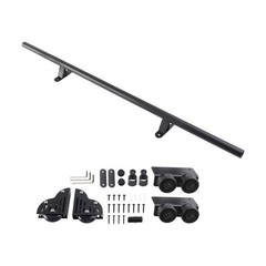 Rolling Library Sliding Ladder Hardware Kit with Brake 3.3FT Round Tube.