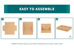 9x6x1 Inch Shipping Boxes for DVDs, CDs, Books Mailing, 50 Pack | Multi-Depth…