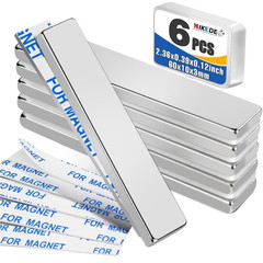 6-Pack Neodymium Magnets 2.36×0.39 inch – Extra Strong Adhesive & Rust-Resistant