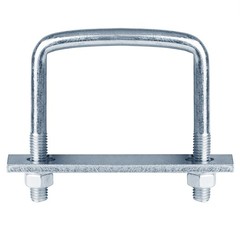 4 Pcs 4 Inch Wide Square U-Bolt for Trailer, 1/2″ x 4″ x 4-1/8″, Electro-Galv…