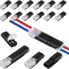 GMOX 50 pcs Wire Connectors, Double Wire Plug in Connector with Locking Buckle