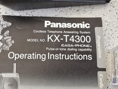 Vintage 1990s Cordless Phone Panasonic KX-T4300 Answering Machine 90s | Read
