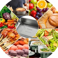 2PCS Stainless Steel Baking Pan with Lid Cake Pans with Covers Bakeware Baking