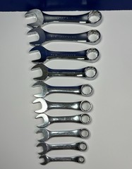 Craftsman 10 of 12 Piece SAE Stubby Combination Wrench Set 44110 – 44099 USA