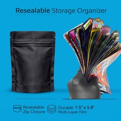50 Pack 28g Mylar Bags (6” x 8”) Assorted Random Designs oz Packaging Pouches