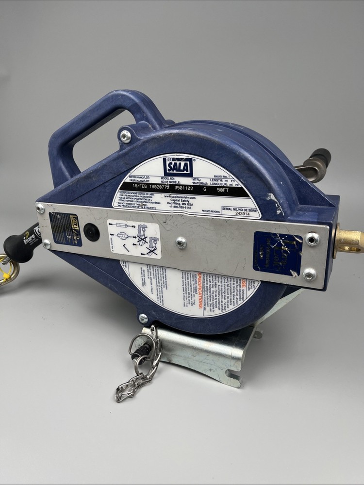 3M DBI-SALA Ultra-Lok 3501102 50FT Self Retracting Lifeline Retrieval SRL – Used