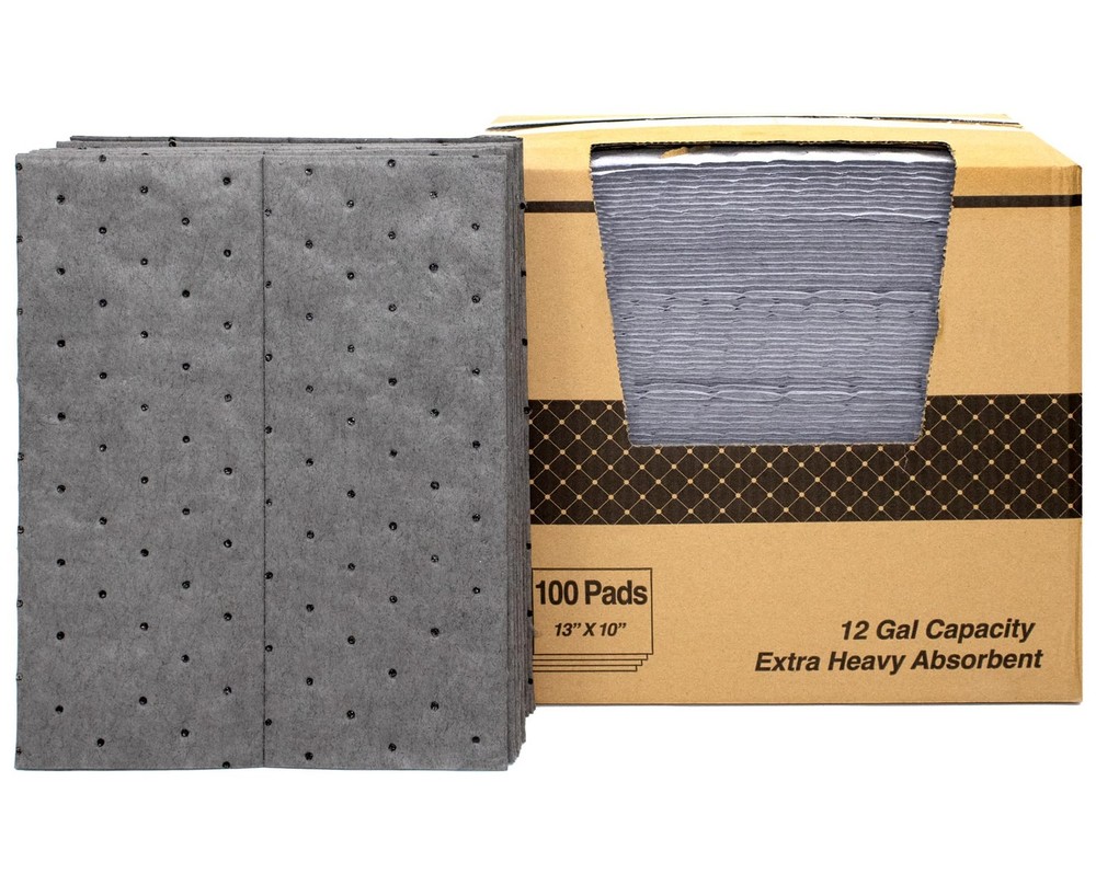 LAUCO Heavyweight Universal Oil Absorbing Pads (Grey) 10 inch x13 inch – Pack