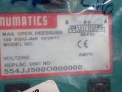554JJ50000O000000 NUMATICS 150 PSIG – AIR NEW
