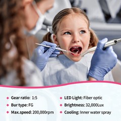 Dental LED Brushless Electric Micro Motor 1:5 Optic LED Handpiece for NSK Style
