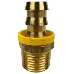6 Pack Easy Lock Brass Hose Barb Fitting Connector 1/2″ Push-Lock x 1/2″ MNPT