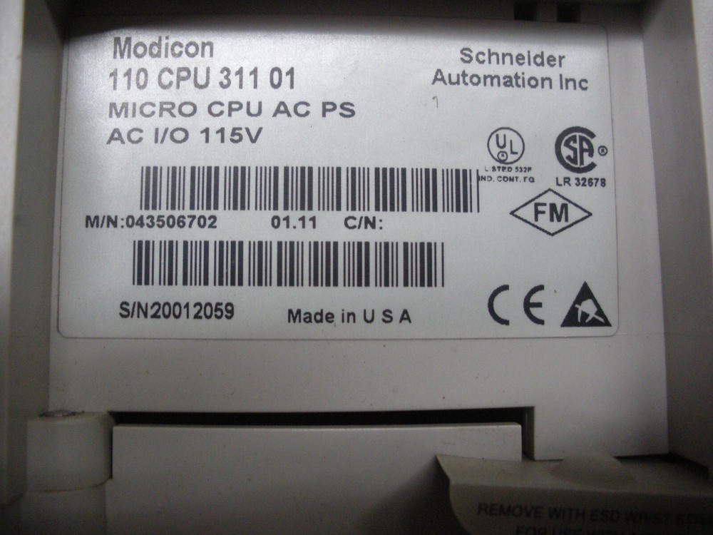 Modicon 110CPU31101 micro controller Schnieder AEG 110 CPU 311 01