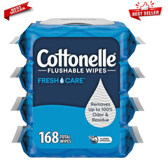 Cottonelle Fresh Care Flushable Wet Wipes, 42 Wipes Per Pack 168 Total Wipes