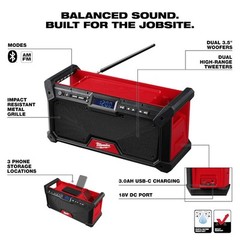 Milwaukee 2952-20 M18 18V Cordless Bluetooth Jobsite Radio (Radio Only)