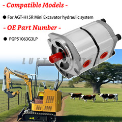 PGP51063G3LP For AGT-H15R Mini Excavator Hydraulic Gear Pump Double Acting Pump