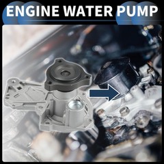 Water Pump, Front 19.5×10.8cm Engine Water Pump with Gasket Kit No.DS7G8501AA…