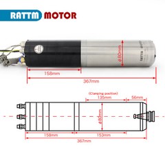 『US』1.8KW 2.2KW ISO20 ATC Water Spindle Motor Automatic Tool Change 24000RPM&VFD