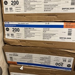 Eaton BRP30L200R Outdoor Main Lug 200 A 30 space 60 circuits 3 wire