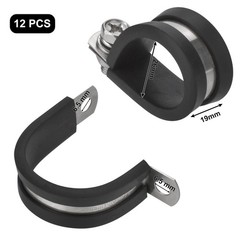 12 Pack Stainless Steel Cable Clamps 1 Inch Rubber Cushioned Insulated Clamp …