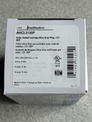 NEW Eaton AHCL2120P Blue Locking Plug NEMA L21-20P 20A 3Ph 120/208V 4 Pole 5Wire