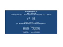 DP-4S-1 MICROTECH, CMR-O2-B-04S EQUAL MSW-G-B-04S MICRO CONNECTOR PLUG