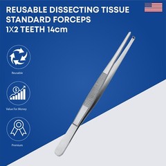 Dissecting Standard Forceps 1×2 Teeth Stainless Steel Surgical Instruments