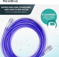 ResOne 5pk 14Ft Oxygen Supply Tubing, Crush Resistant, Standard Connectors for