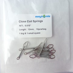 Easyinsmile Dental Orthodontic 10Pcs NITI 010/012 Closed Coil Spring 6/9/12mm
