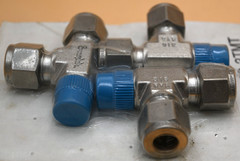 SWAGELOK SS-600-3TMT TUBE FITTING MALE RUN TEE – LOT OF 3PCS