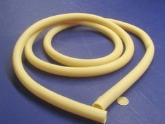 Latex Rubber Tubing Shore A35 Amber 1.0″ OD x 3/4″ ID x 1/8″ Wall x 10′ Length