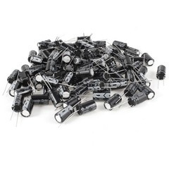100Pcs 1000uF 25V Radial Electrolytic Capacitors Black 10x17mm