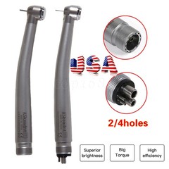 PANA MAX Pieza Mano Dental de Alta Velocidad Turbina Aire Pulsador 2/4H w/ LED