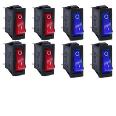 8/24Pcs AC 250V/15A 125V/20A Illuminated LED On/Off SPST 3 Pin 2 Position Mini B