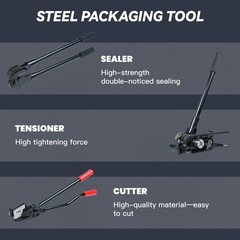 U.S. Solid Manual Strapping Kit for 1.25 in Steel Metal Banding