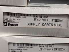 5 Panduit Shrink Tube Label Cartridges – See List In Description – Free Shipping