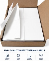 6000 Fanfold 4×6 Direct Thermal Label. High Quality.Certified by UPS 4″X6″ Label