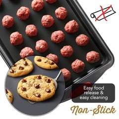 Eatex Nonstick Baking Sheet Set, 2-Piece 2 Piece Set Sorted, Black