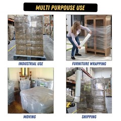 Industrial Grade Hand Use 20″ x 1000Ft Shrink Wrap with Core Handle 80 Gauge