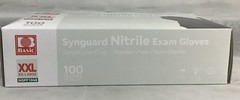 Synguard Nitrile Exam Gloves Powder-Free Black XXL 1 Box of 100