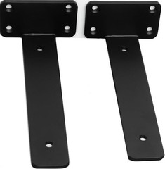 2 Pk Bracket Floating Hidden L Shelf Support Black 8″ x 3.2″ Hardware .2″ Thick