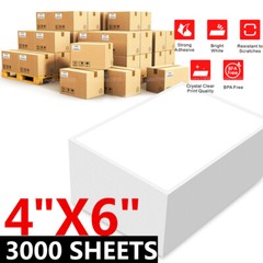 500 Sheets 4″ x 6″ Fanfold Direct Thermal Shipping Labels for Most Printers 4X6
