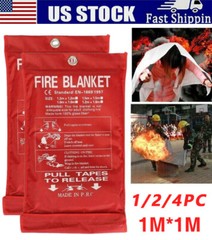 Emergency Fire Blanket Fiberglass Suppression Flame Retardant Home Fire Blanket