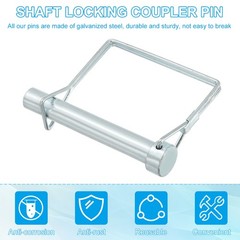 2Pcs 1/2″x3-1/8″ Square Trailer Coupler Pin Wire Lock Pin Shaft Locking Pins