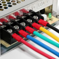 Litoexpe 200 Pcs 22-16 AWG Insulated Fork Spade Wire Connector, U Type Electr…