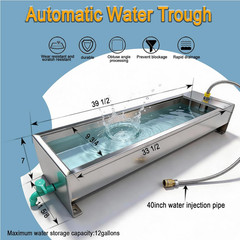 Automatic Livestock Water Trough 12 Gal/ 48 Quart Livestock Animal Stainless Ste